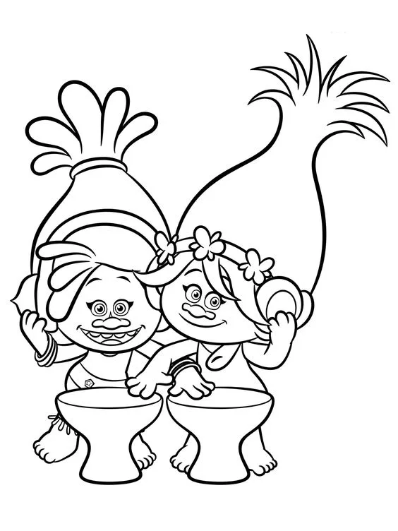 Desenhos do trolls para colorir e imprimir